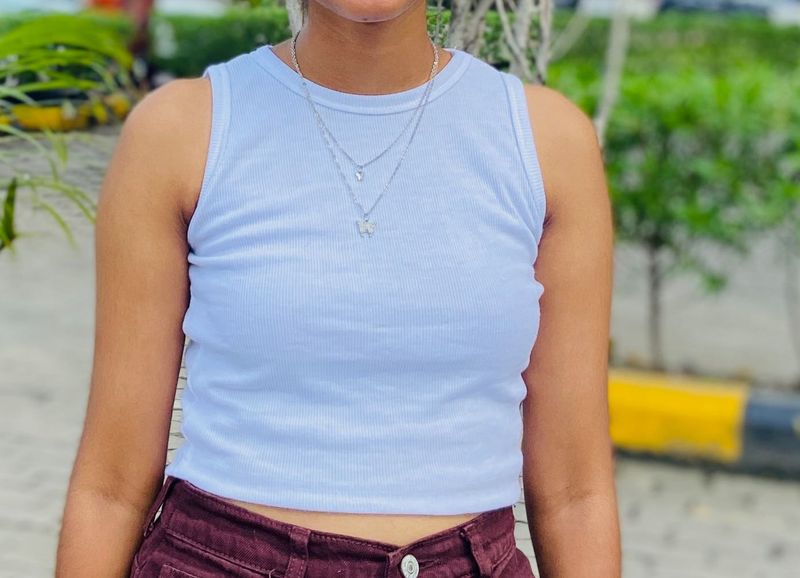 White Crop Top