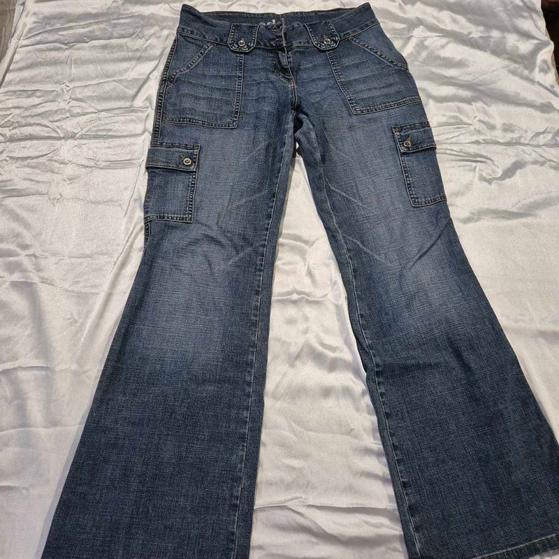 Bootcut Cargo Denim