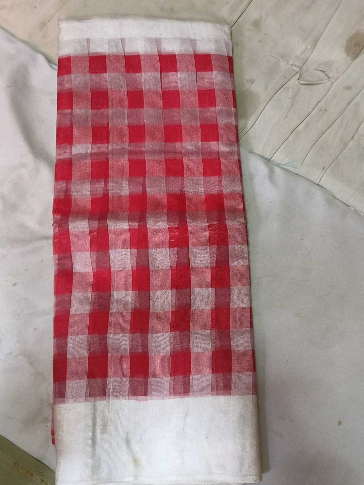 New Chanderi Silk Sarees With Constract Blouse
