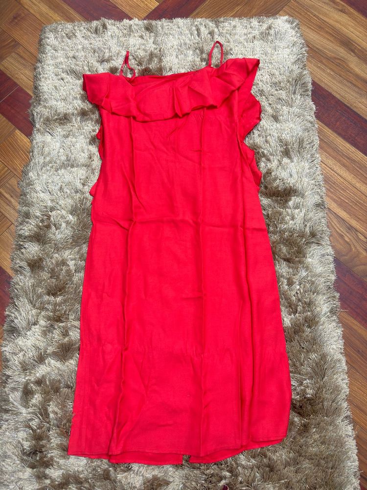 Red Ruffle Dress