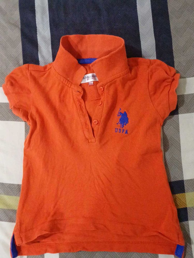 Cute Orange USPA Polo Tee