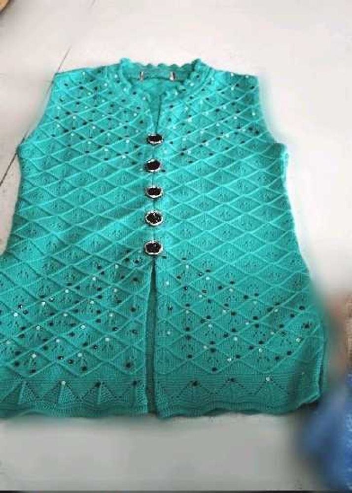 Knitted Teal Vest