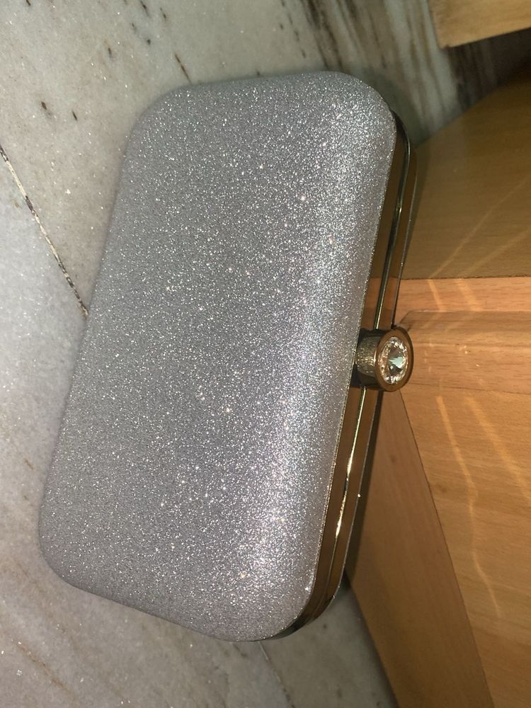 Sparkly Silver Clutch