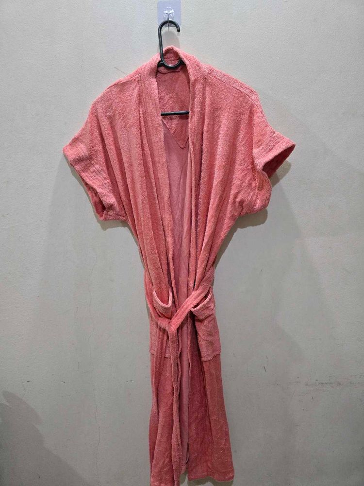 Salmon Terry Cloth Robe