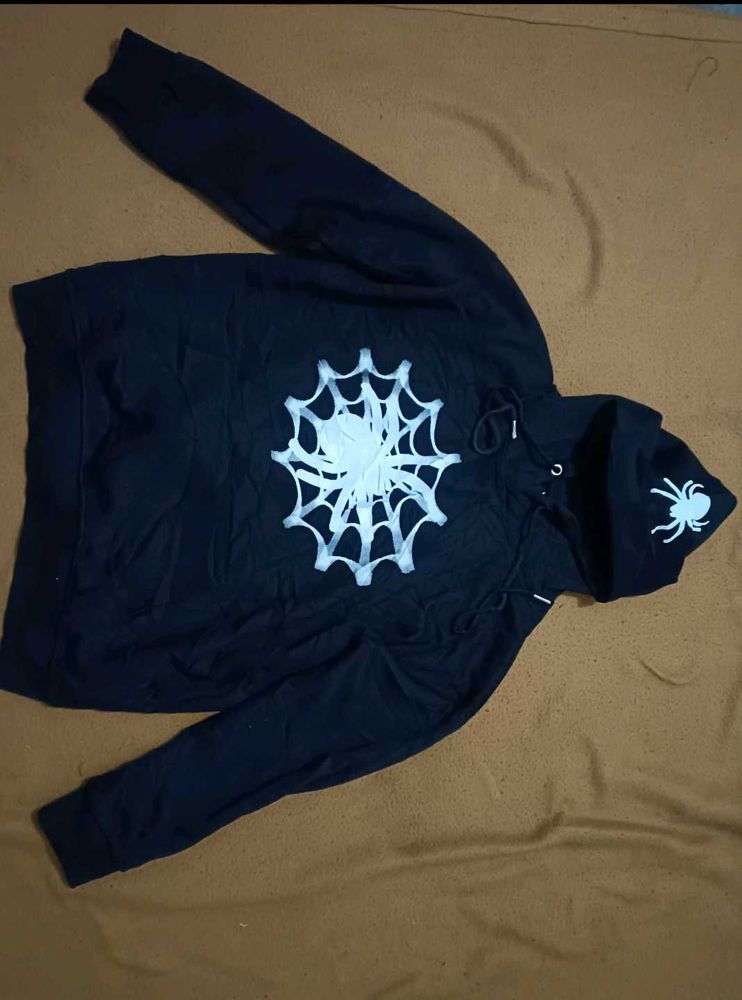 Black Spider Web Hoodie