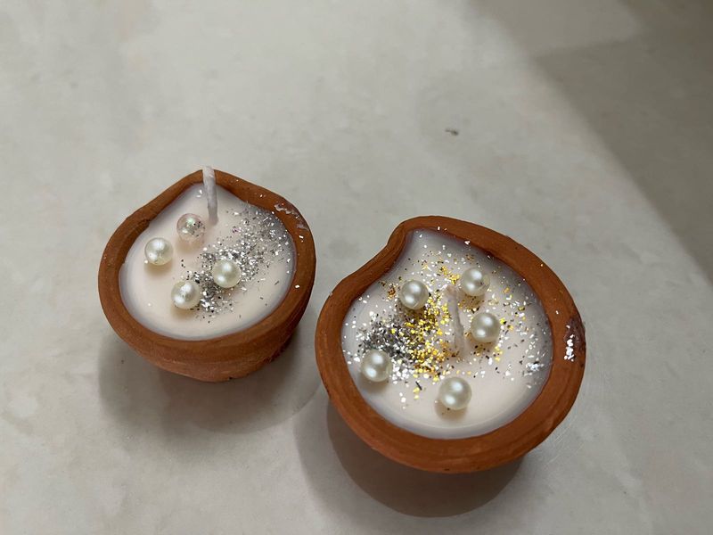 Handcrafted Diwali Diya Candles (Set of 5)