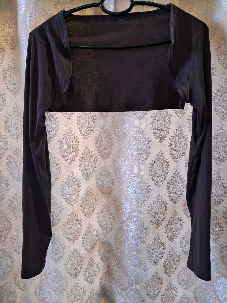 Brown Long Sleeve Shrug