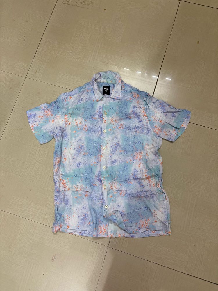 Blue Patterned Shirt