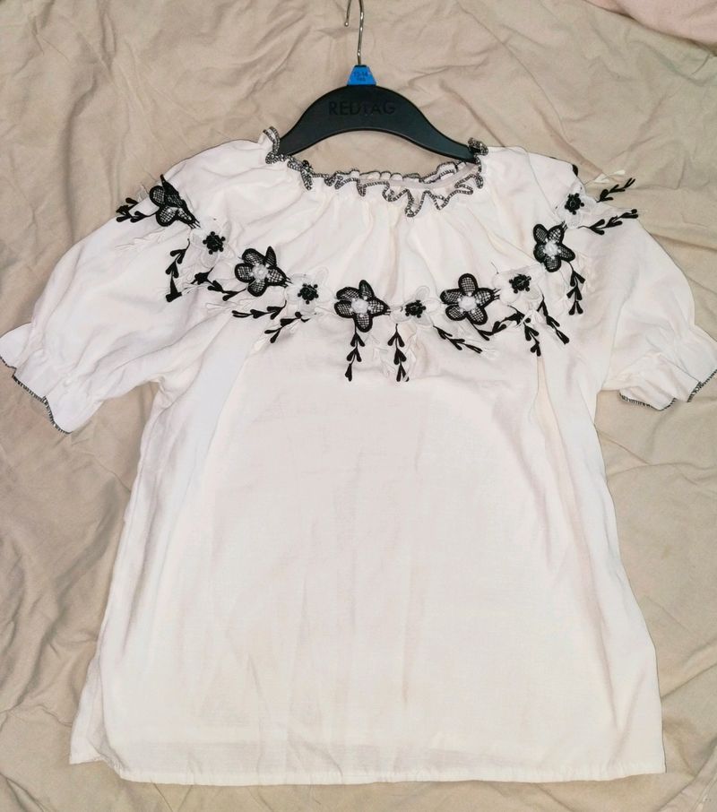 Cold Shoulder Lace Korean Top Womens No Flaws