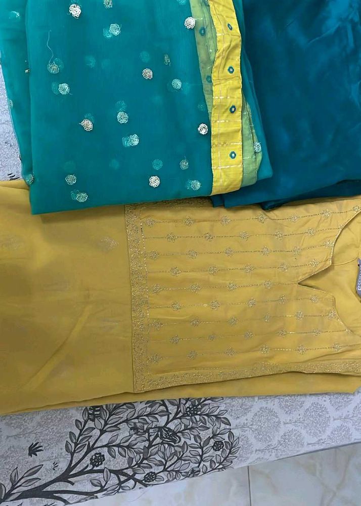 Yellow Green Suit Set