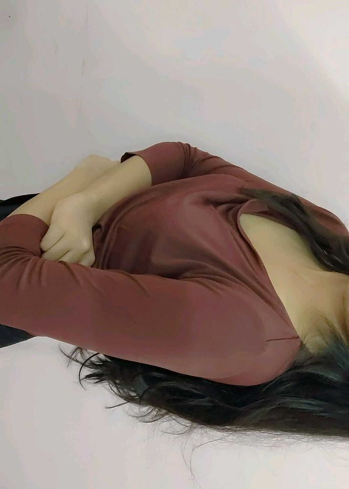 Burgundy Long Sleeve Top