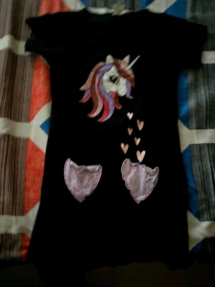 Cute Unicorn T-Shirt Dress