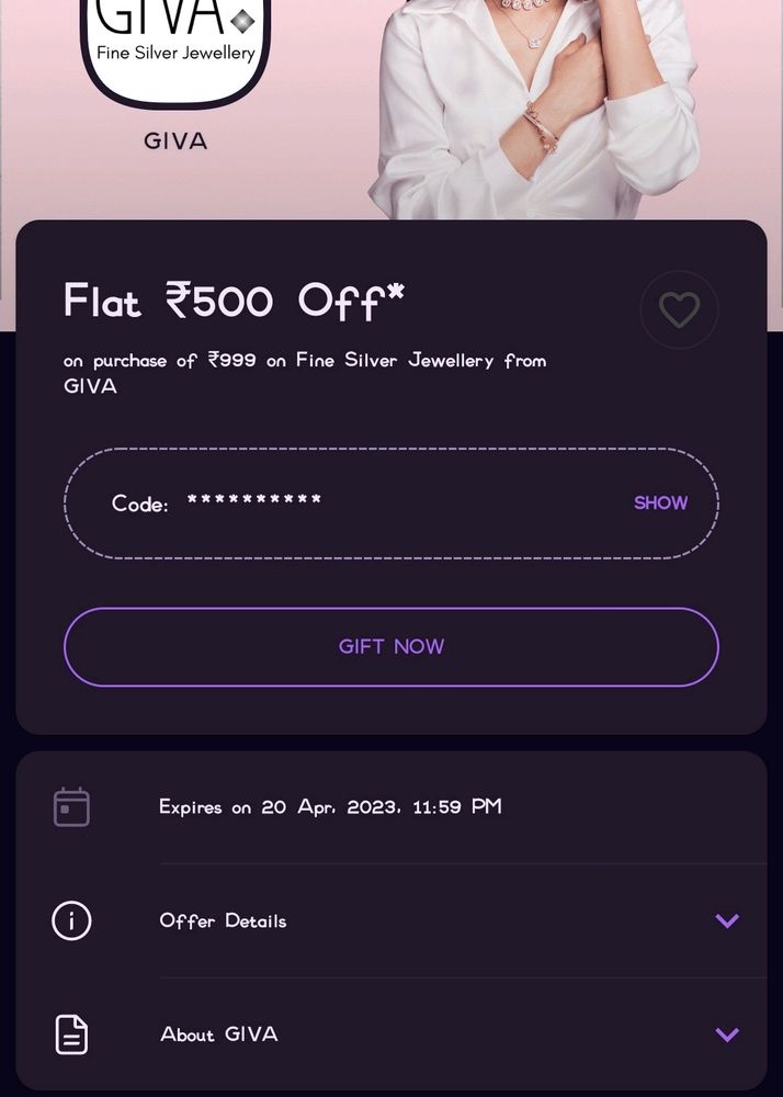 GIVA Jewellery Flat 500₹ Off On 999₹