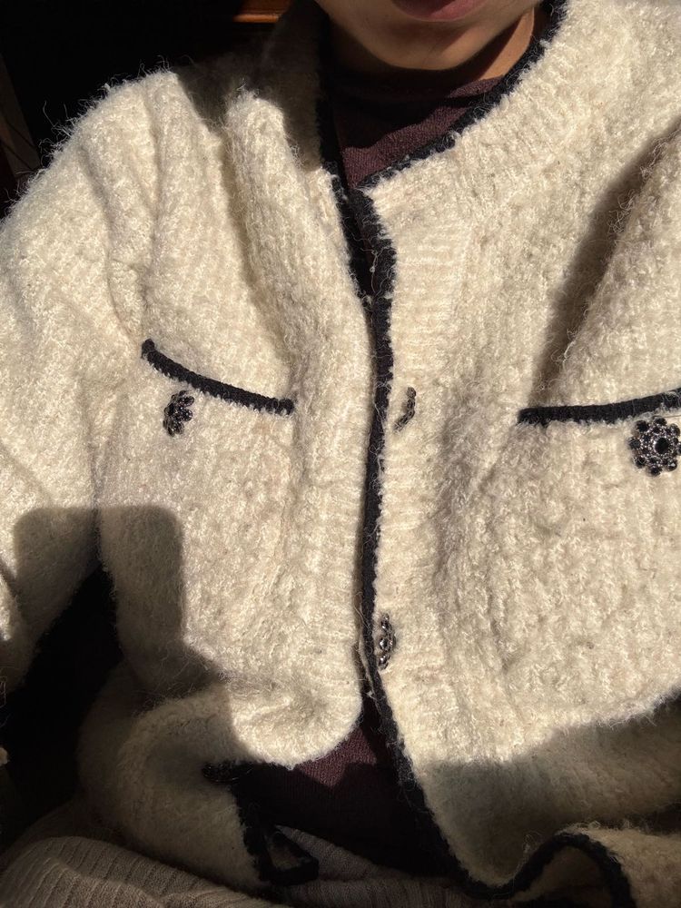 Elegant Tweed Cardigan