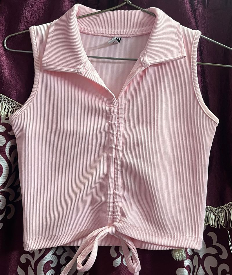 Pink Crop Top