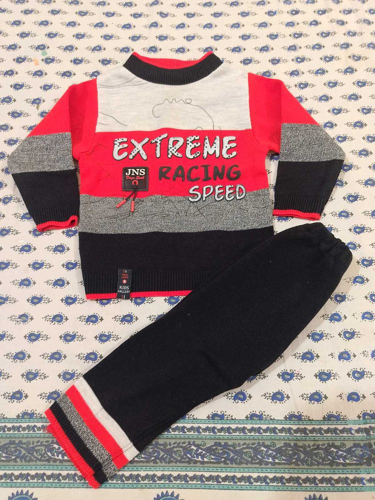 Red Black Woolen Set