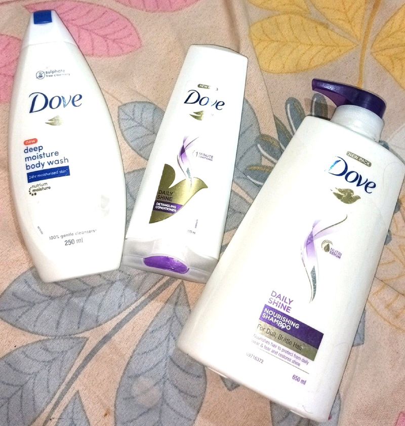 DOVE SHAMPOO CONDITIONER BODY WASH
