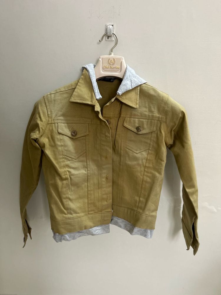 Zara Hooded Denim Jacket