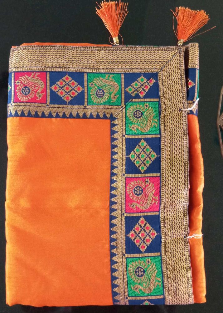 Orange Saree with Border