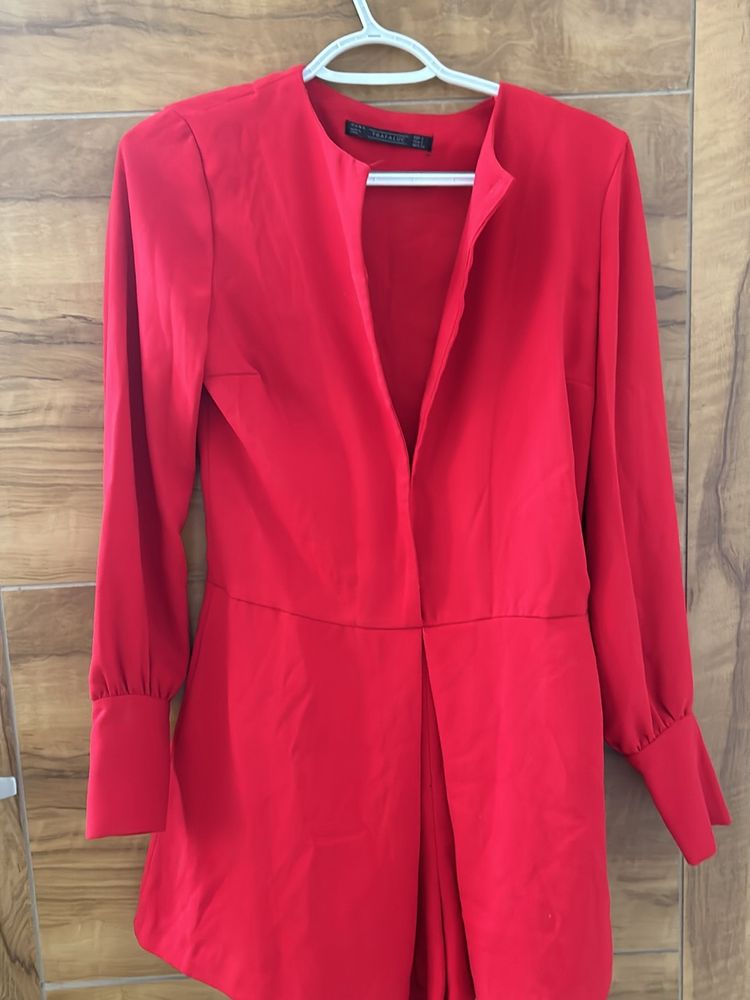 Zara Trafaluc Jumpsuit red