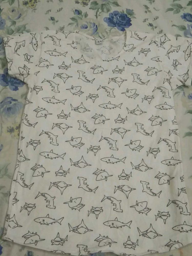 Shark Print T-Shirt