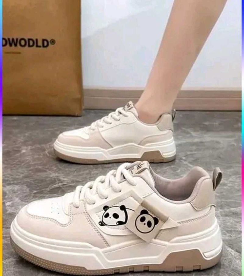 Panda Patch Chunky Sneakers