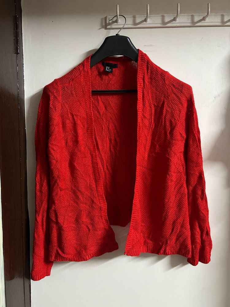 H&amp;M Red Knit Cardigan