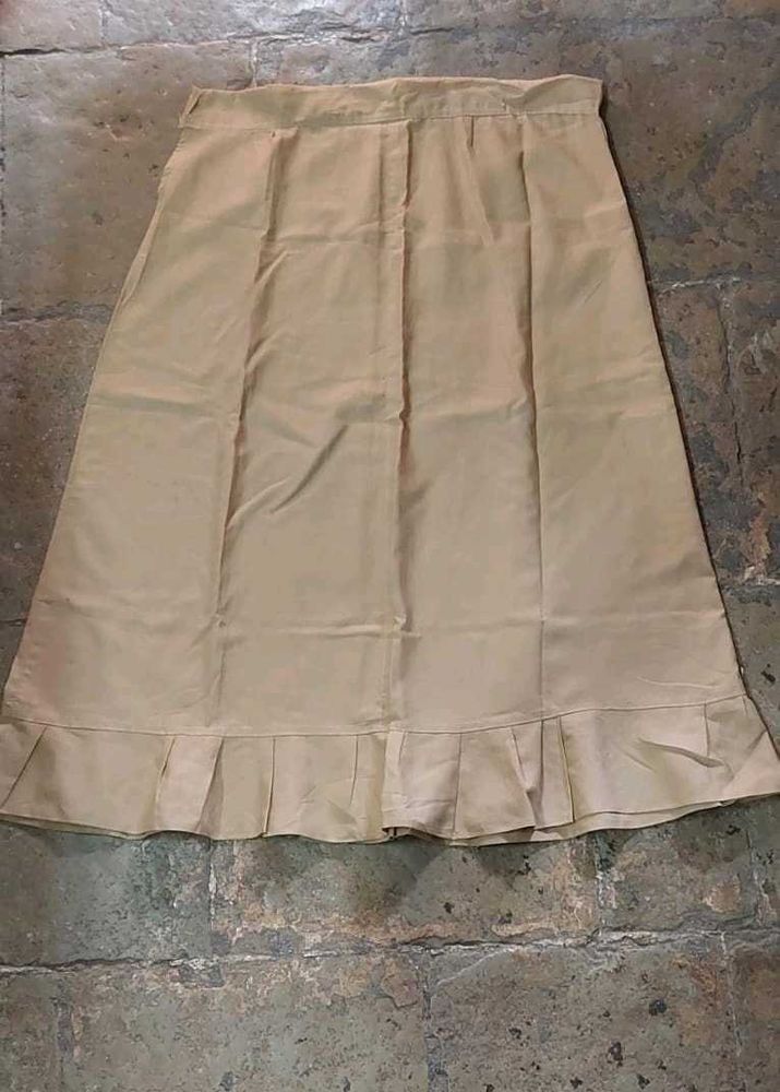 Vintage Pleated Beige Petticoat
