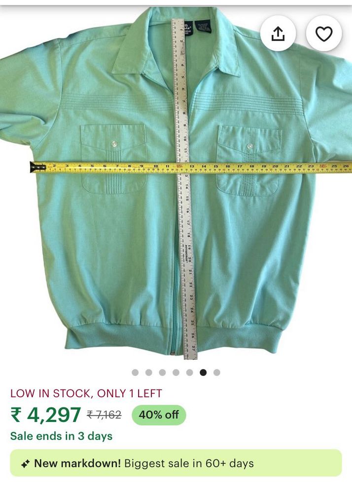 John Blair Zip Up Shirt Men