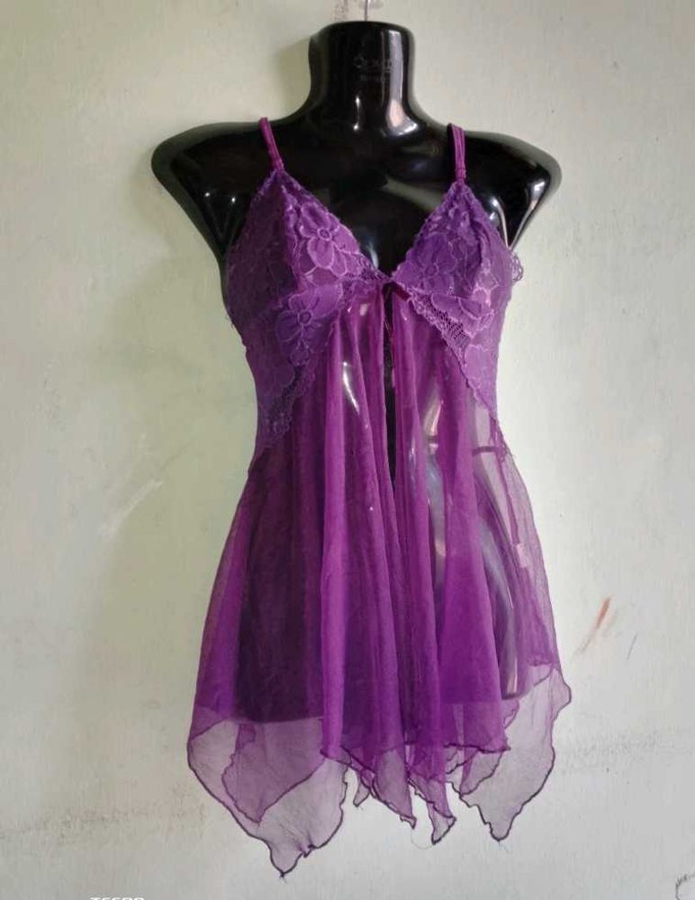 Purple Lace Babydoll Lingerie
