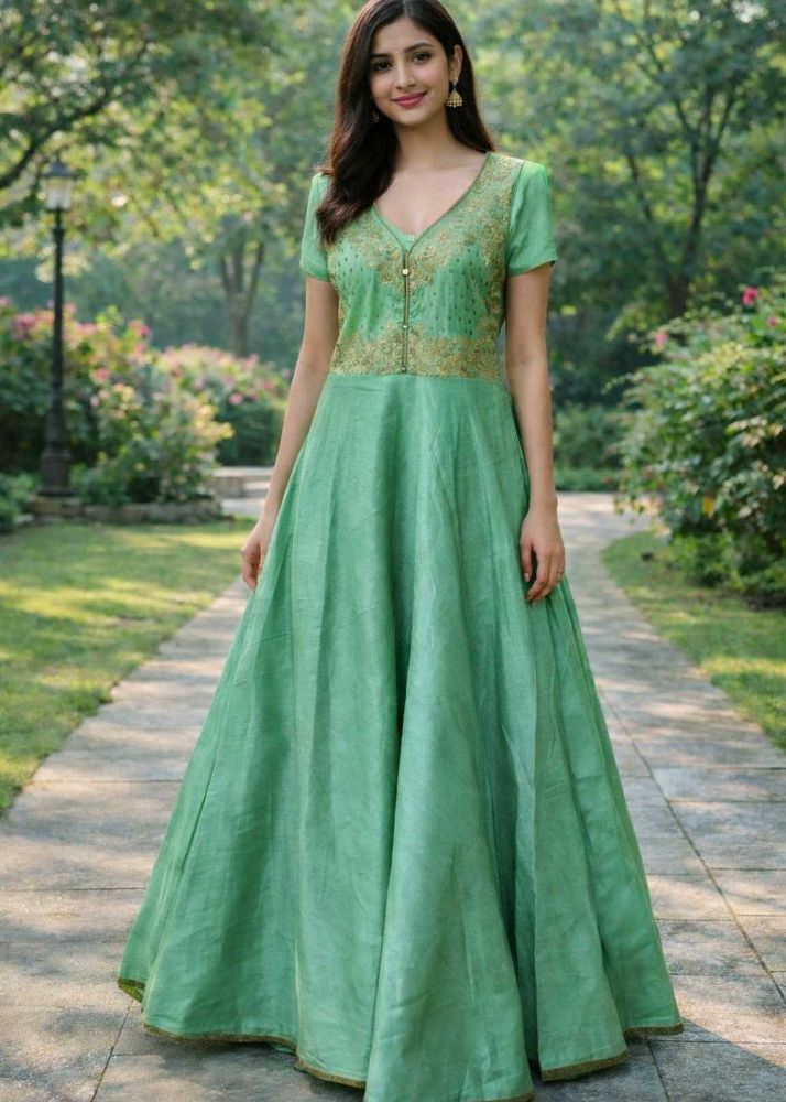 Elegant Green Ethnic Gown