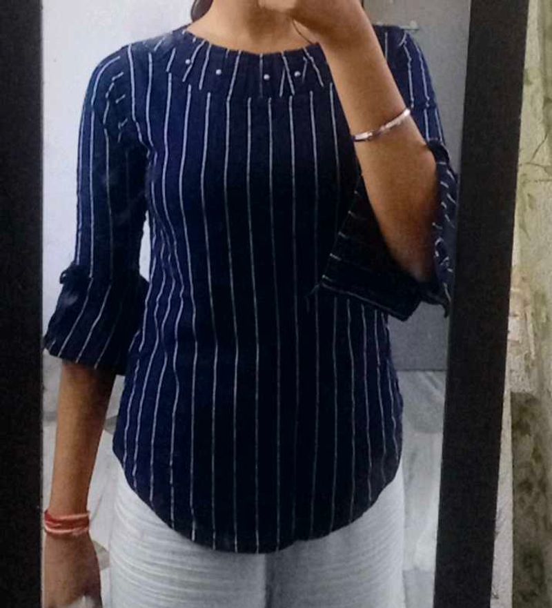 Striped Navy Top