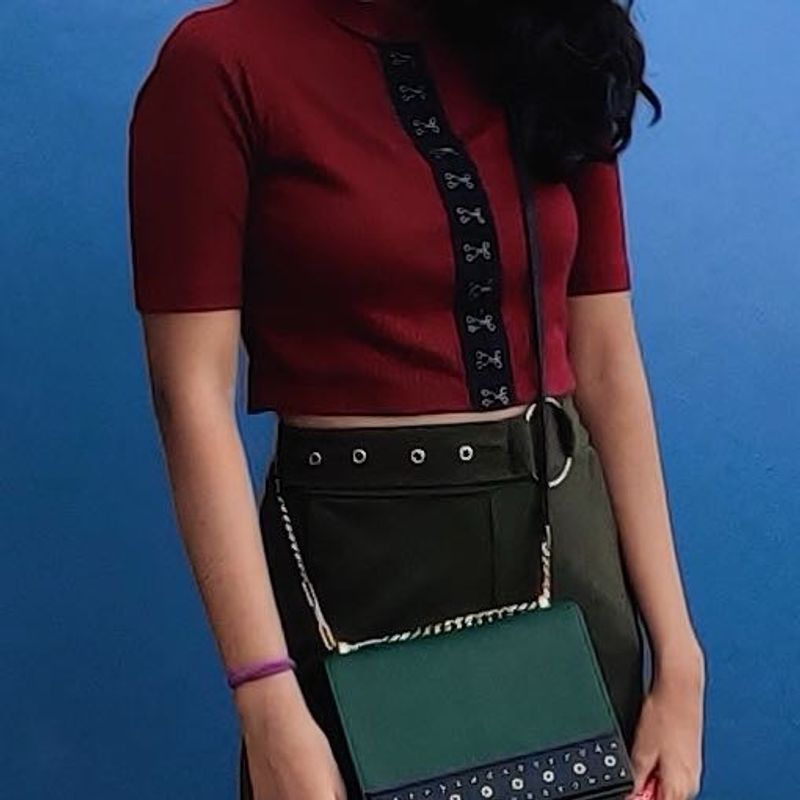 Burgundy Ribbed Crop Top