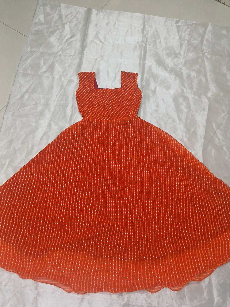 Beautiful Tailored Georgette Sleeveless Anarkali