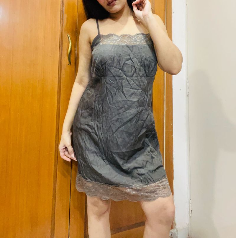 Lace Trim Slip Dress