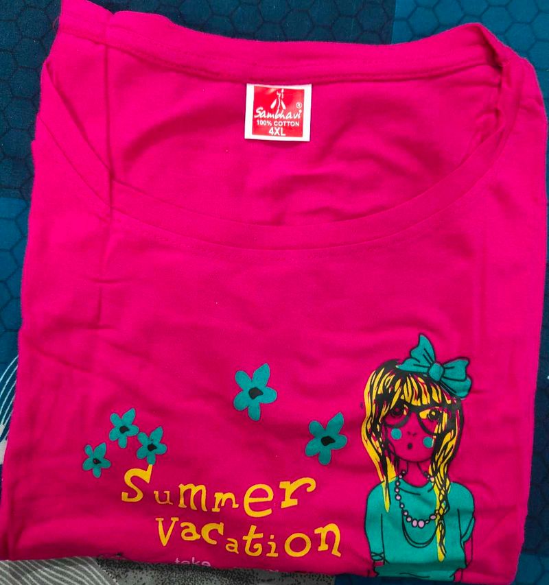 Pink 'Summer Vacation' Graphic Tee