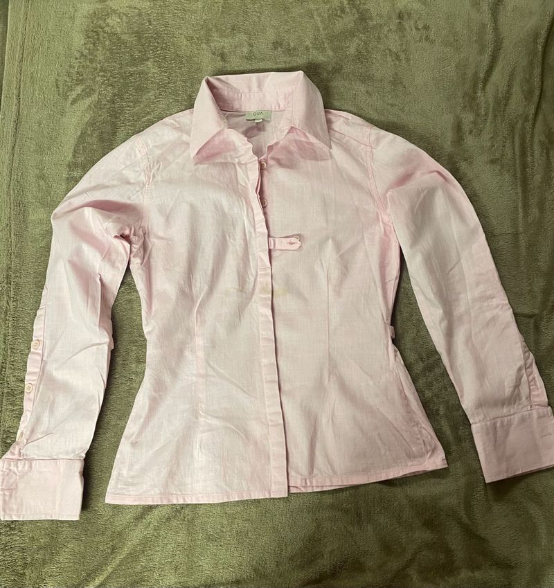 Pink Long Sleeve Button-Up