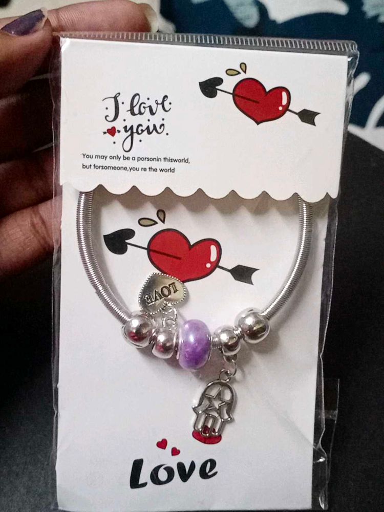 Kada With Unique Love Charm.