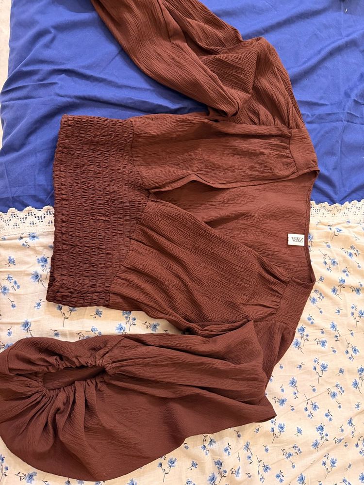 Brown Zara Top