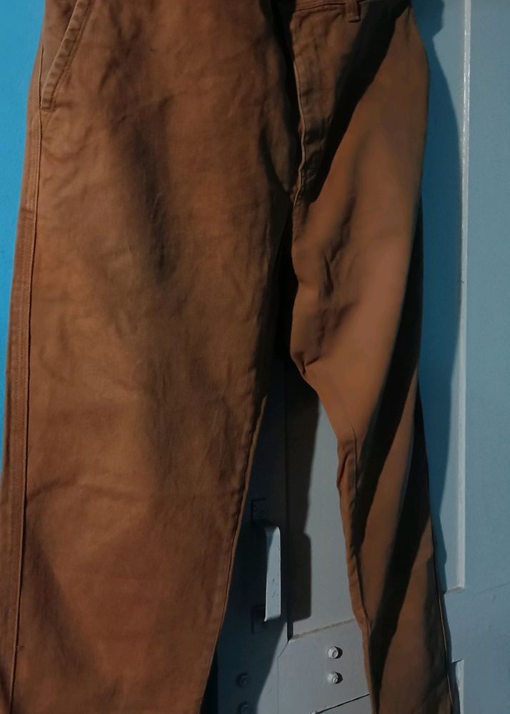 Allen Solly Brown Jeans Casual Pant For Men