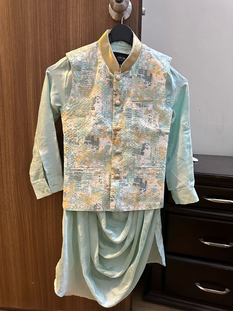 Kora Party Wear Kurta Set For 6 Year Old Boy.