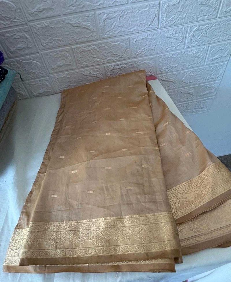 Elegant Golden Saree