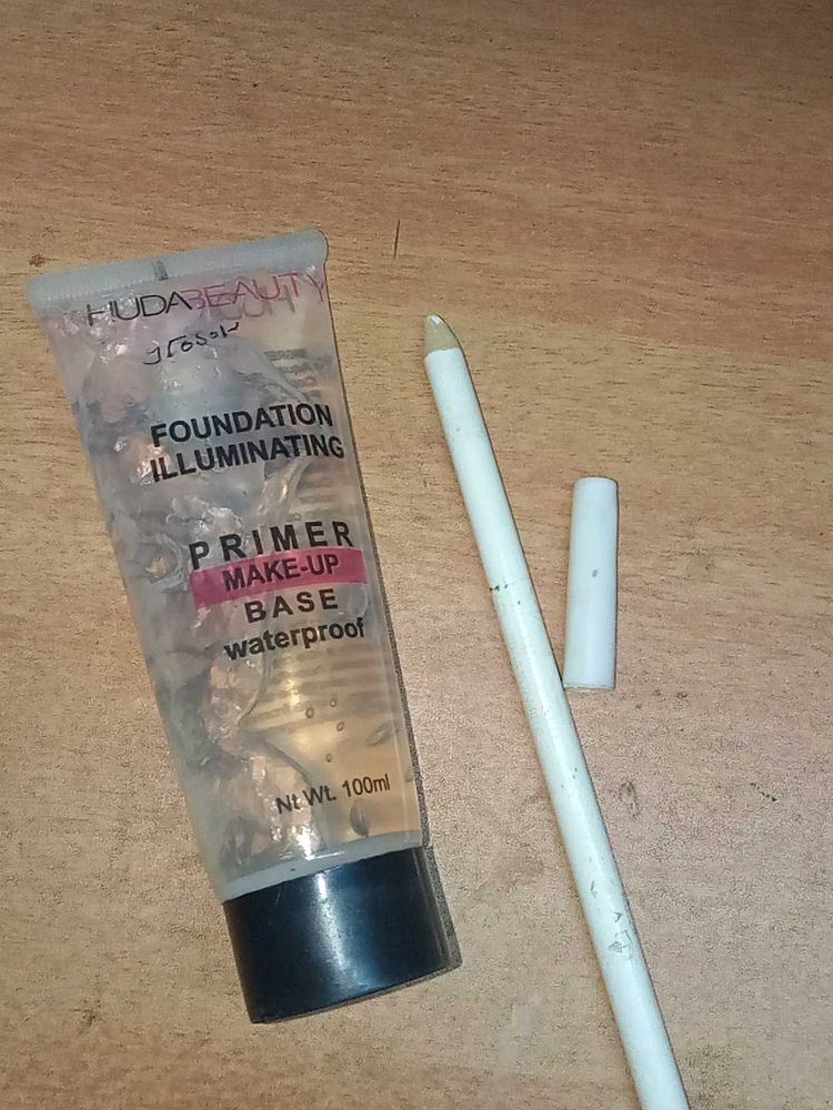 Huda Beauty Primer + White Kajal Free