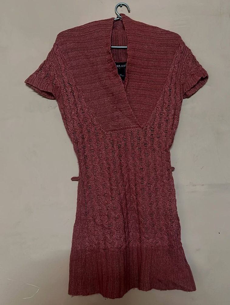 Knit Mini Dress - Casual Style