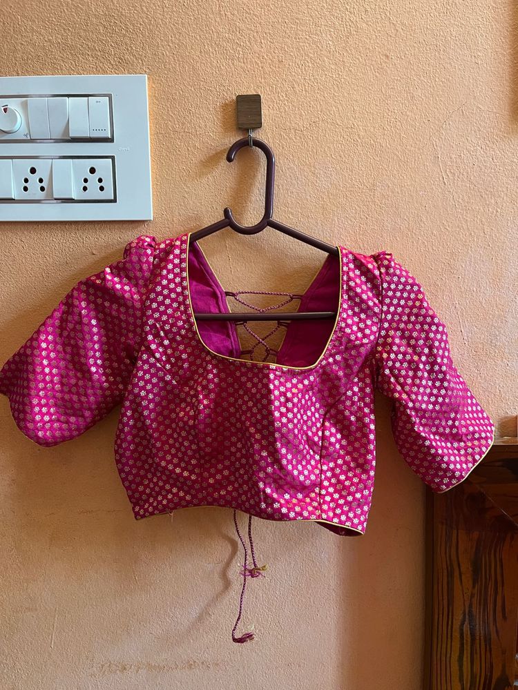 Pink Dotted Blouse