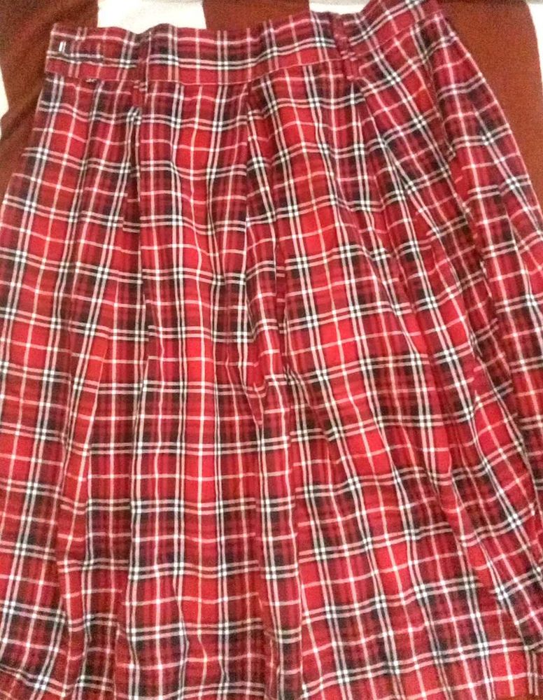Plaid Pleated Skirt