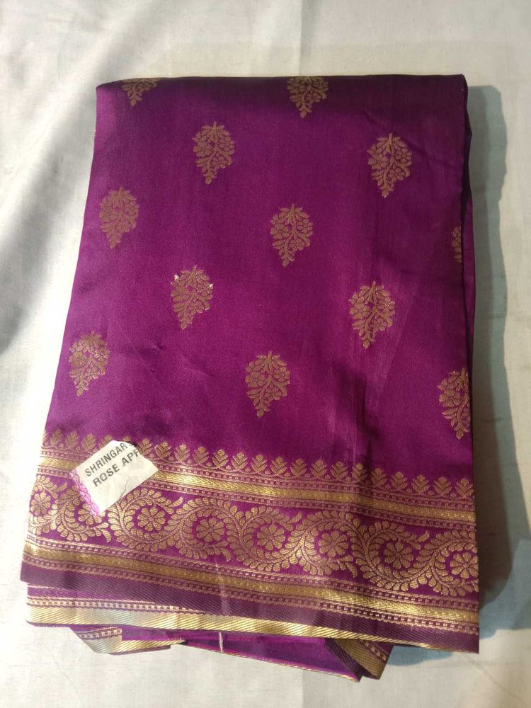 Purple &amp; Gold Saree