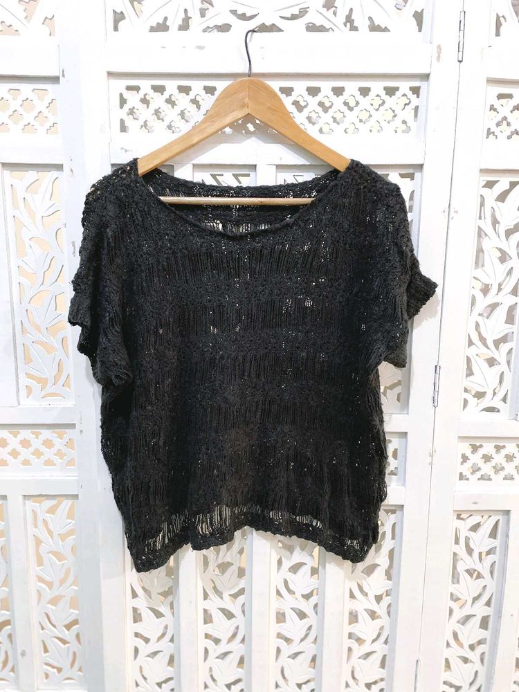 Ebony Dream Open Weave Top B