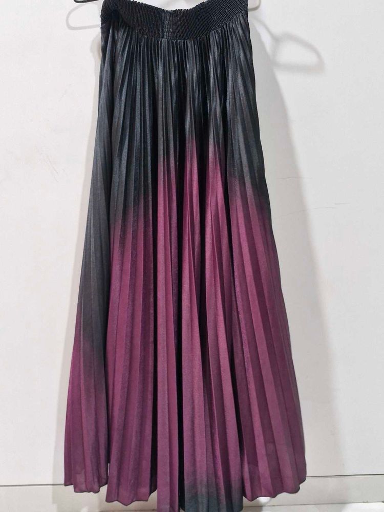 Ombre Pleated Skirt