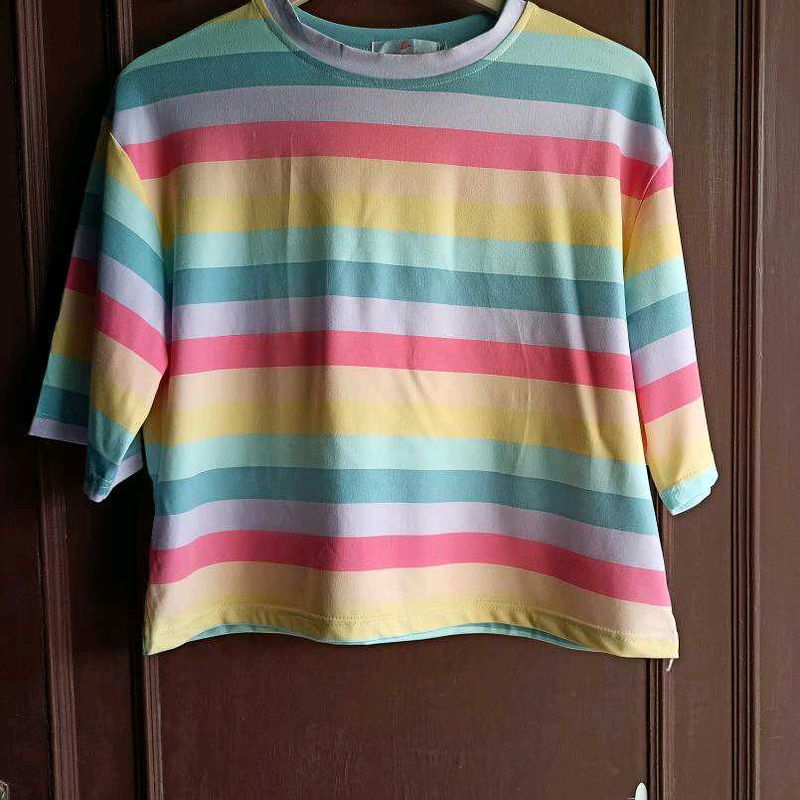 Multicolour Rainbow Kawai Tshirt
